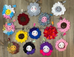 Sunflower Crochet Keychain